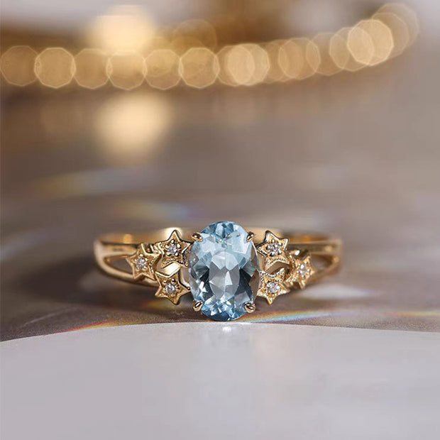 Aquamarine Ring Affordable Luxury Fashion