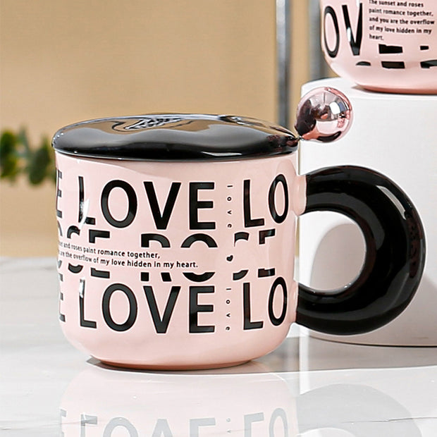 Creative Fashion Alphabet Ceramics Cup
