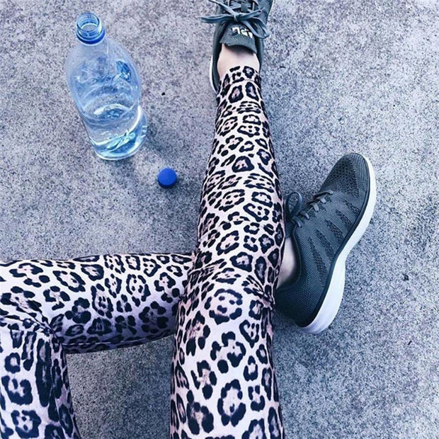 Leopard Print Pants Sexy Push Up Leggings Women