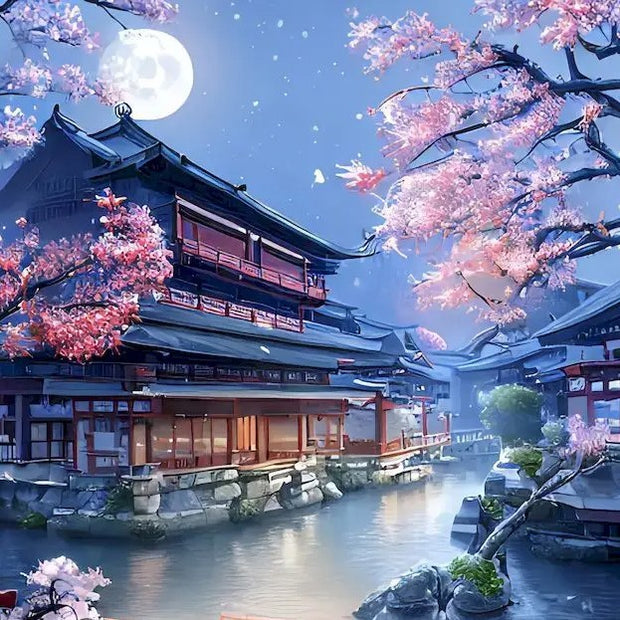 Coloring Drawing DIY Digital Oil Painting Flower Landscape