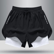 Men's Drawstring Sports Shorts Double