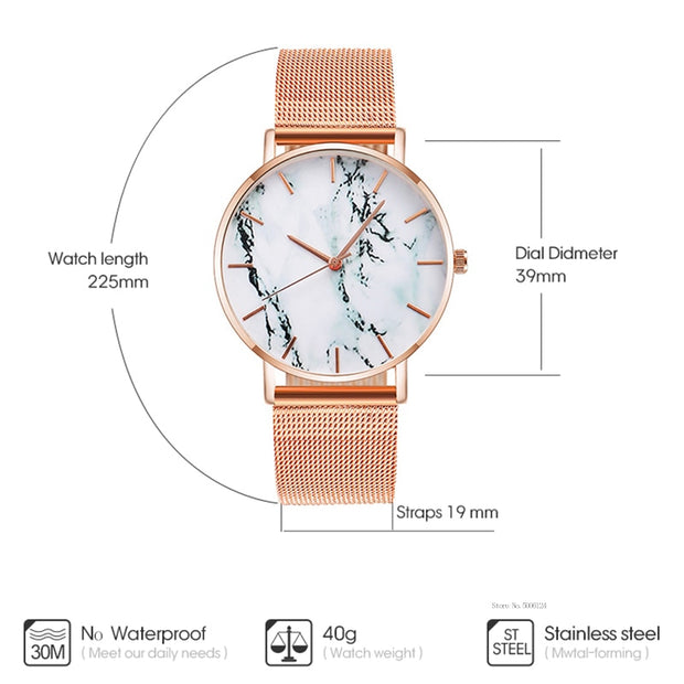 Fashion Rose Gold Mesh Band Creative